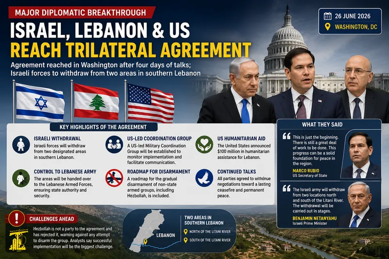 Israel, Lebanon, US Forge Historic Trilateral Framework Agreement