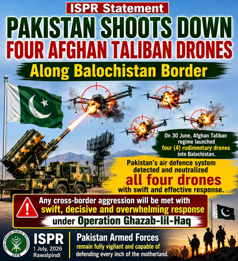 Pakistan Army Shoots Down Four Afghan Drones Near Balochistan Border