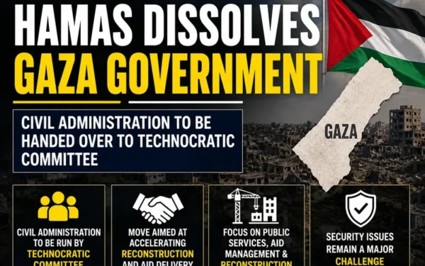 Hamas Dissolves Gaza Government, Hands Civilian Affairs to Technocrats