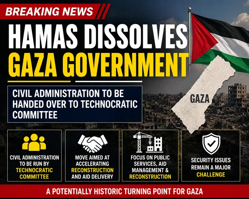 Hamas Dissolves Gaza Government, Hands Civilian Affairs to Technocrats