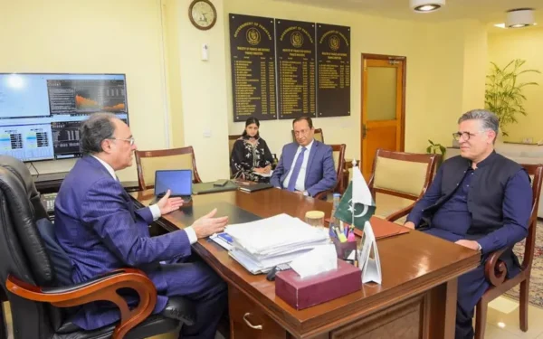 Ambassador Khalil Hashmi Discusses Economic Cooperation with Senator Muhammad Aurangzeb