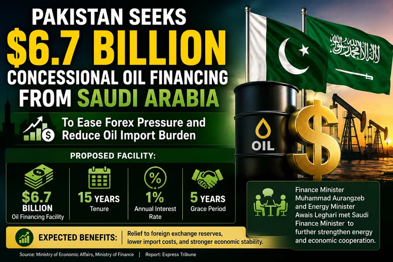 Pakistan Requests $6.7 Billion Concessional Oil Financing from Saudi Arabia