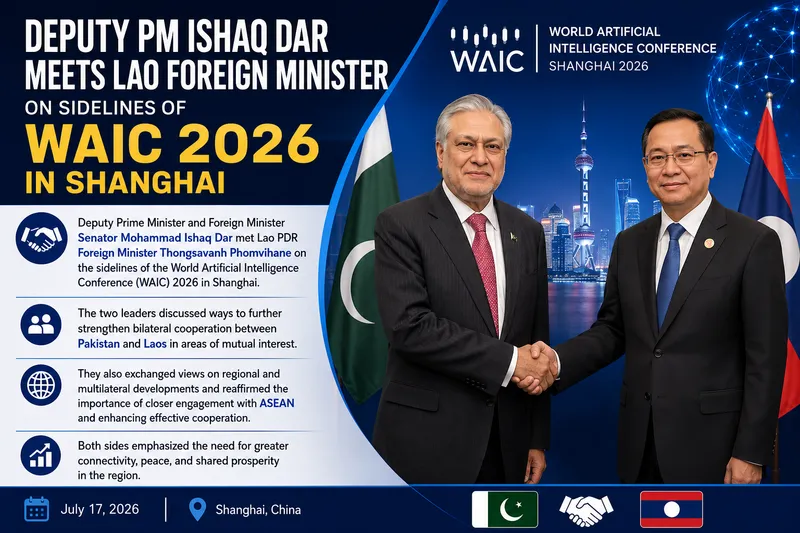 Deputy Prime Minister Ishaq Dar Meets Lao Foreign Minister in Shanghai