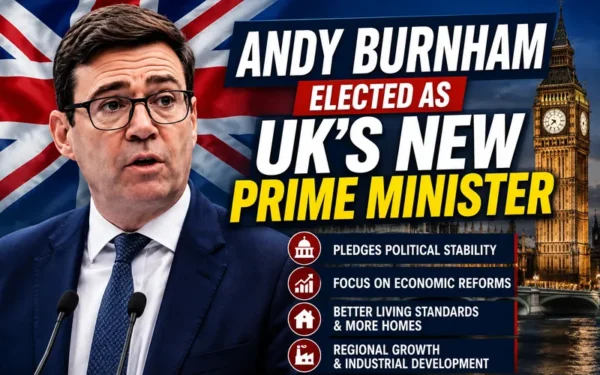 Andy Burnham Appointed New Prime Minister of the United Kingdom