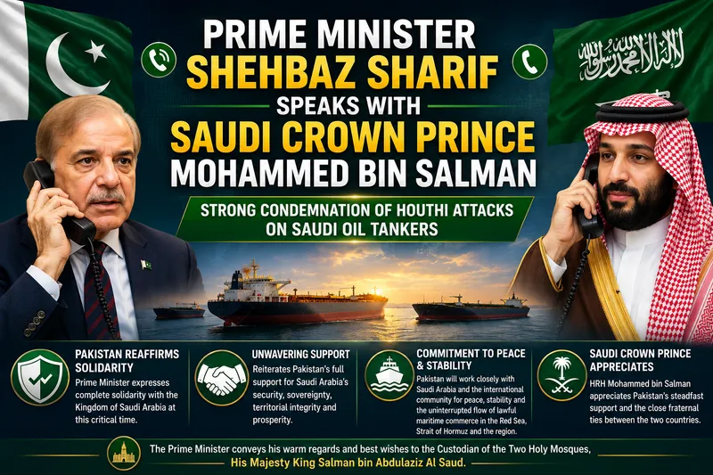 Prime Minister Shehbaz Sharif Holds Strategic Call With Saudi Crown Prince