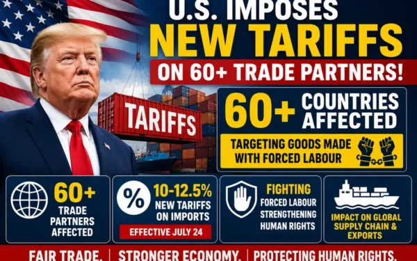 United States Imposes New Import Tariffs on Sixty Trading Partners