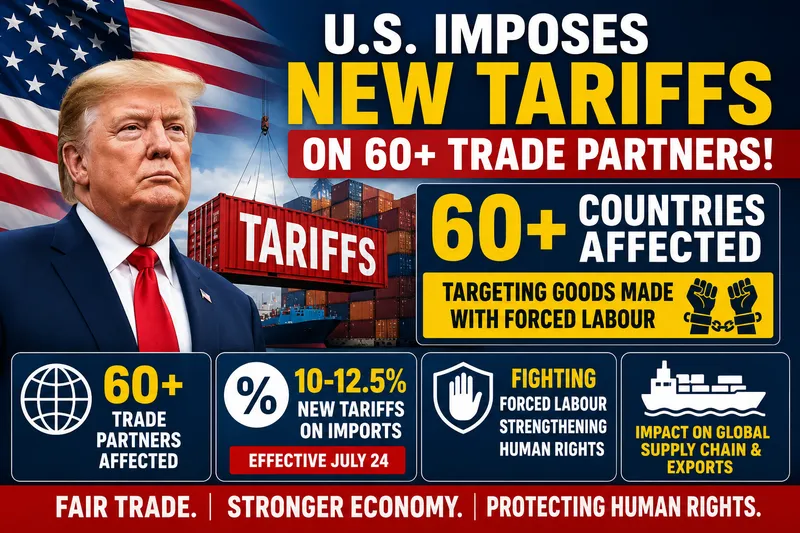 United States Imposes New Import Tariffs on Sixty Trading Partners