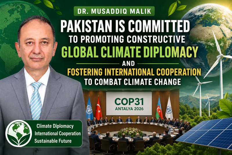 Dr. Musaddiq Malik Champions Pakistan's Role in Global Climate Diplomacy