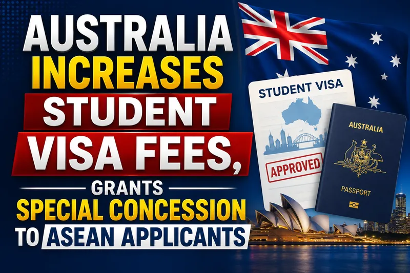 Australia Raises Student Visa Fees While Offering ASEAN Nations Concessions