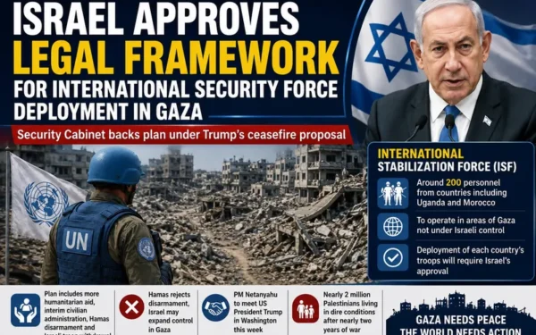 Israel Approves Legal Framework for International Security Force in Gaza