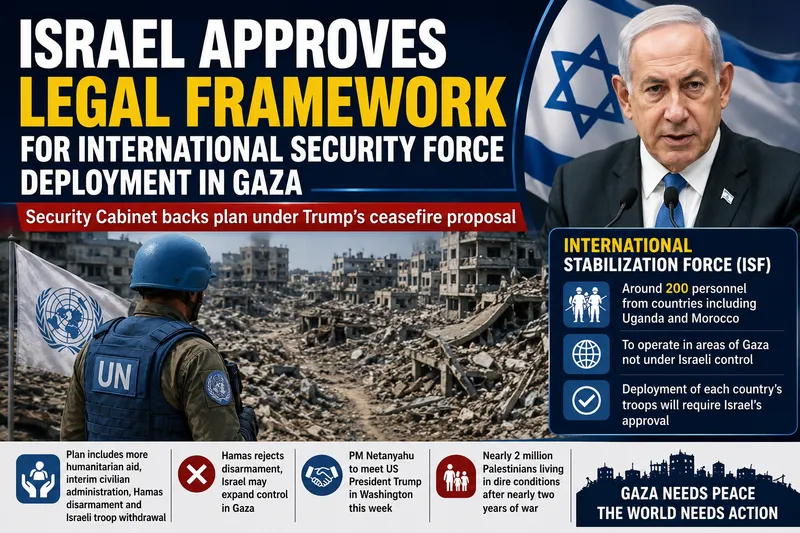Israel Approves Legal Framework for International Security Force in Gaza