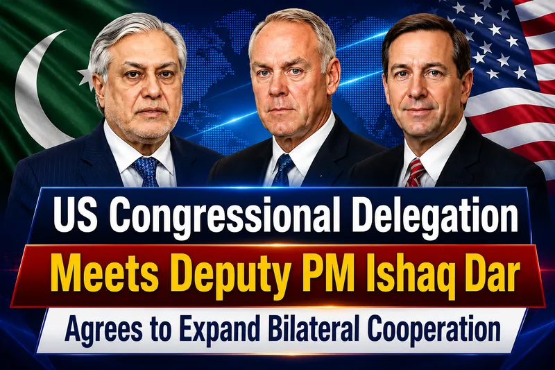 US Congressional Delegation Discusses Strengthening Bilateral Ties With Ishaq Dar