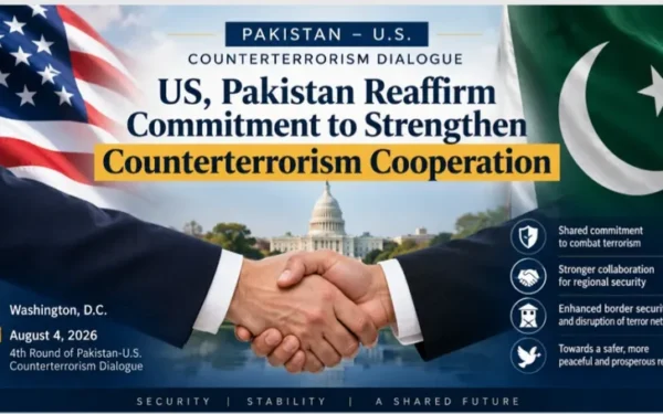 US, Pakistan Reaffirm Commitment to Strengthen Counterterrorism Cooperation WASHINGTON, Aug