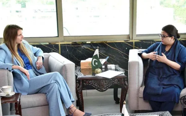 Shaza Fatima, British High Commissioner Discuss Emergency Warning System