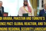 Saudi Arabia, Pakistan and Türkiye’s Defence Pact: Global Reaction and the Changing Regional Security Landscape