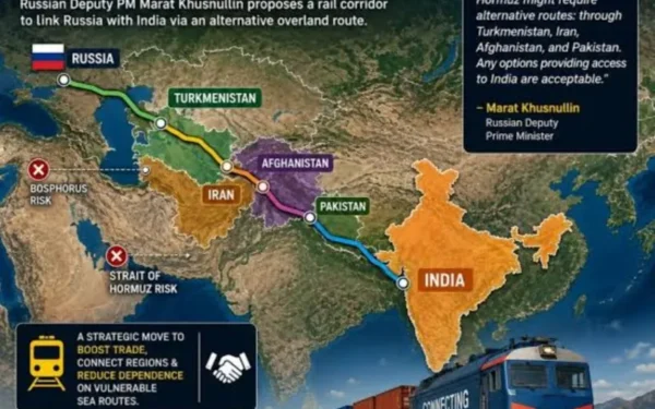 Russia Seeks Rail Link to Indian Ocean via Afghanistan, Pakistan and India