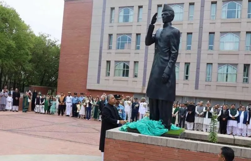 Quaid-e-Azam Statue Unveiled at Pakistan Embassy in Washington