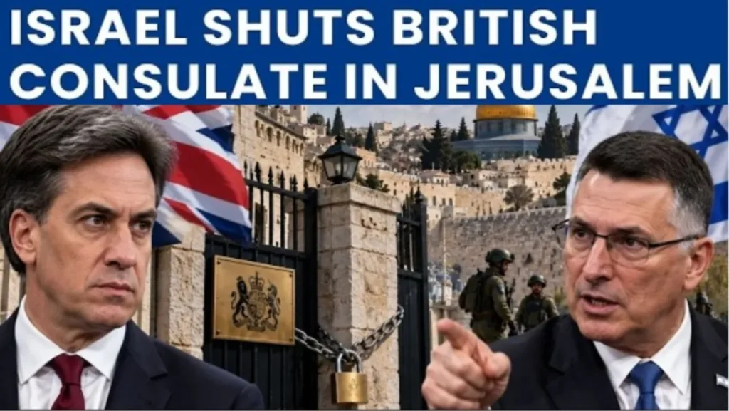 UK-Israel Dispute Intensifies, Israel Orders Closure of British Consulate in East Jerusalem