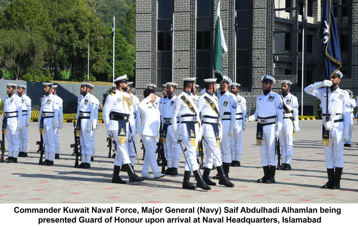 Commander Kuwait Naval Force and Chief of the Naval Staff during their official meeting in Islamabad. (Image 3)