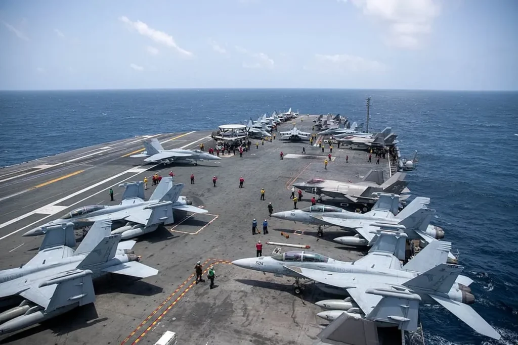 US Accelerates Preparations for Possible New Strikes on Iran; Heavy Missiles and Bunker-Buster Bombs Loaded Aboard Aircraft Carrier in Arabian Sea