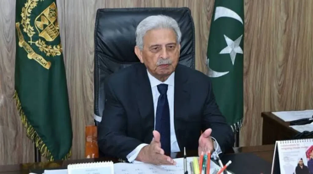 Federal Minister Rana Tanveer Hussain chairing a meeting regarding the national Cotton Revival Strategy in Islamabad.