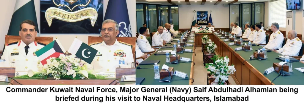 Commander Kuwait Naval Force and Chief of the Naval Staff during their official meeting in Islamabad. (Image 1)