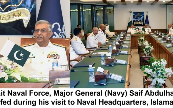 Commander Kuwait Naval Force and Chief of the Naval Staff during their official meeting in Islamabad. (Image 1)