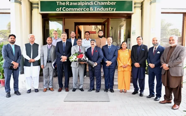 Ethiopian Ambassador Dr. Oumer Hussien Oba discusses economic cooperation during his Ethiopian Ambassador visit to the Rawalpindi Chamber.