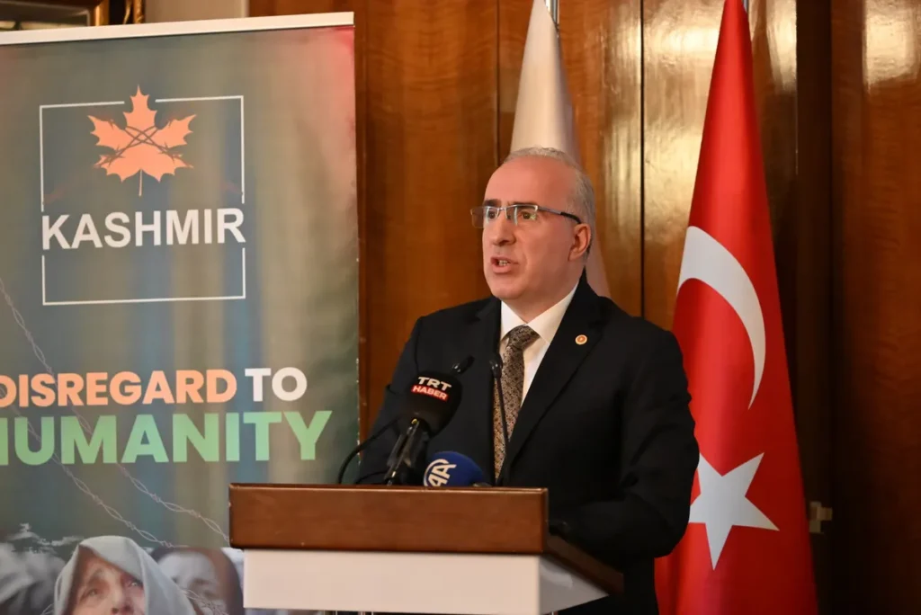 The Pakistan Embassy in Ankara hosts a ceremony to observe Kashmir Black Day with diplomats and Turkish officials. (Image 1)